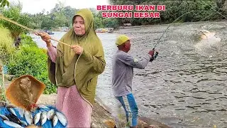 BERBURU IKAN DI SUNGAI BESAR.