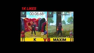 MAXIM VS K HEALING TEST LAST ZONE FREE FIRE Shorts || #shorts
