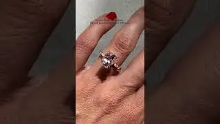 Morganite engagement ring on a natural diamond band for one of our clients ✨  #morganitering
