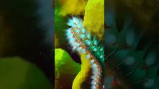 Bearded Fireworm &ndash; Ocean&rsquo;s Neon Predator! #BeardedFireworm #Bioluminescence#GlowingAnimals
