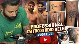 Professional tattoo studio in Delhi vlog five🙏🏼🙂#vlog #vlogs #tattoo #tattooartist 