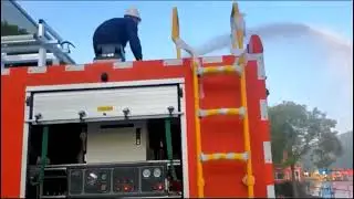 PM80H 4x2 Sinotruk Howo fire fighting truck operation video