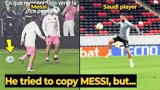 Al-Ahli player tried to copy MESSI no-look backheel pass with two balls at once, but...