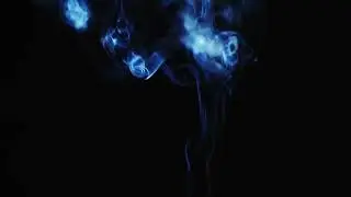 Abstract Blue Color Smoke with Black Background in Slow Motion | RFV - No Copyright