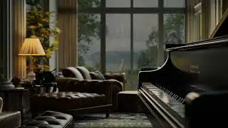 RELAX | Soothing Piano Music and Gentle Rain Outside the Window POV for Deep Rest and Inner Peace
