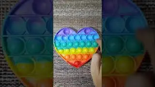Heart shape rainbow pop it. # 103.🌈