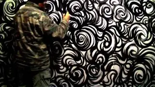 【Chromatic Death】菩須彦即興水墨画 BOSSHIKO Livepainting Zaral Gallery