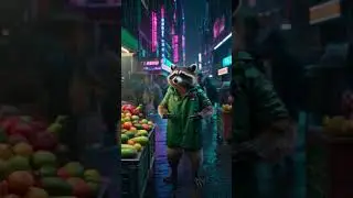 Енот на базаре #нейросетьзахватитмир #humor #funny #прикол #memes