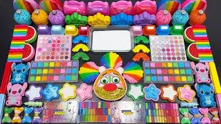 RAINBOW Slime ! Mixing MAKEUP, CLAY & Glitter into GLOSSY Slime !!!