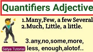 Quantifier Adjective in English grammar