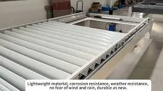 Outdoor Garden Motorized Retractable Louvered Pergola Design