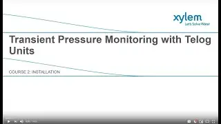 Transient Pressure Monitors Course 2: Installation