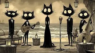 Vintage Jazz Cats | Timeless Beachside Grooves & Retro Moonlight Chill Ambience