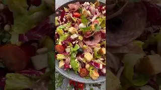 Italian salad recipe|with homemade italian dressing 🔥🔥#food #foodsalad #recipe #saladideas