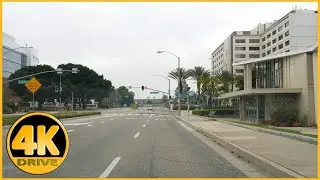 Driving Tour of Meadowbrook Plaza (Shopping mall), Fullerton [4K]