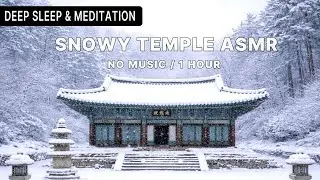 Snowy Zen Temple ASMR ❄️ 1HR Deep Sleep & Meditation (No Music)