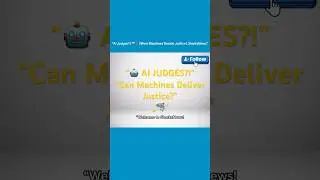 &ldquo;AI Judges?! 🤖⚖️ When Machines Decide Justice | SharksNews&rdquo; #trending #viral #news #sharksnews