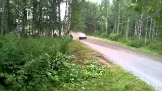 Kubica SS 17 Leustu Rally Finland WRC 2013 almost crash