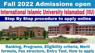 International Islamic University Islamabad  (IIUI) Fall Admissions 2022 &raquo; How To apply online at IIU
