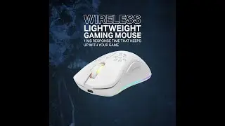 Deltaco Gaming White Line WM80 Wireless Lightweight RGB Gaming Mouse