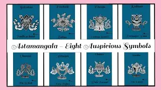 #astamangala  How to draw Astamangala simple way  (Nepali Buddhist) - Eight Auspicious Symbols
