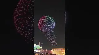 Drone show at global village Dubai #nationaldayuae #drone #droneshow #globalvillage #uaenationalday