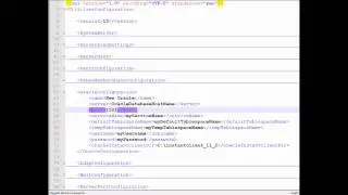 Input XML: Vault and Database Definitions