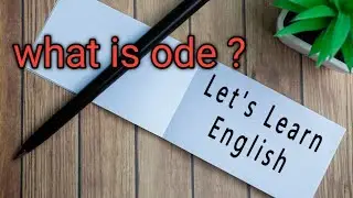  What is ode //  ଓଡ଼ିଆ ରେ +3 1st semester English honours doubt clear 