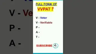 VVPAT Full form // What is full form of VVPAT // Learn English #vvpat #fullform #english