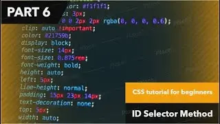 CSS tutorial for beginners|tutorial #6|ID Selector Method