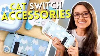 Cute Nintendo Switch Cat Accessories Unboxing! | Geekshare Joy Con Covers, Protective Case, and More