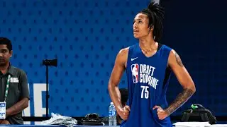 Bobi Klintman at the 2024 NBA Draft Combine