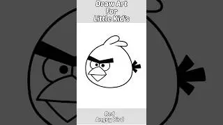 How To Draw Red Angry Bird | Draw Art For Little Kid's #youtubeshorts #viralshort