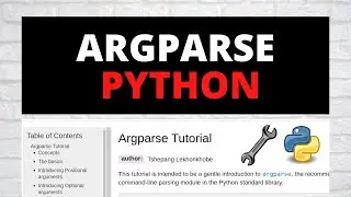 argparse tutorial | Python