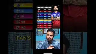 Tickets price IPL teams #viratkohli #ipl #shorts #cricket