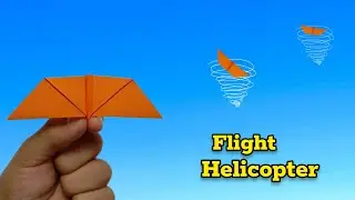 How to make a paper helicopter? 🚁 (Simple model, great flight!)