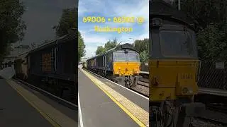 #shorts - 69006 + 66302 passing Ruskington #class69 #class66 #railscene
