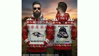 Baltimore Ravens Receiver Gloves Fan Ugly Christmas 3D Hoodie