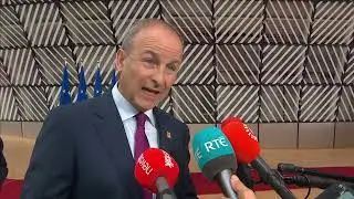 Miche&aacute;l Martin, Taoiseach of Ireland EU debates in Brussels