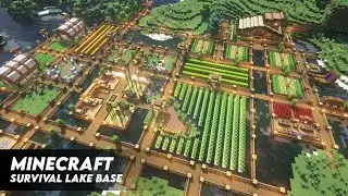 Minecraft: Survival Lake Base Tutorial | How to Build a Survival Base [World Download]