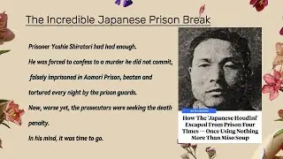 Incredible Japanese prison break/ How Yoshi Shiratori escaped 4times #veryinterestingstory  #english
