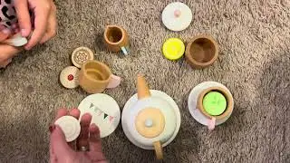 Small Foot wooden toys-Premium 17 Piece Toy Tea Playset- REVIEW- years later, still a favorite toy.