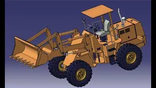 Drawing Wheel Loader with #catia (ASSEMBLY)