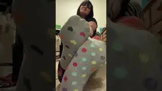 Sweaty shoes mismatched socks strip tease