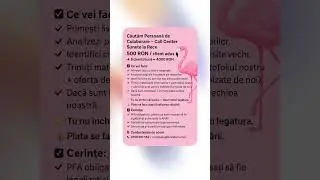 📞 Căutăm Persoană de Colaborare &ndash; Call Center / Sunete la Rece#shorts