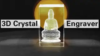 3D Photo Crystal Laser Engraving Machine|Intricate Buddha Sculpture