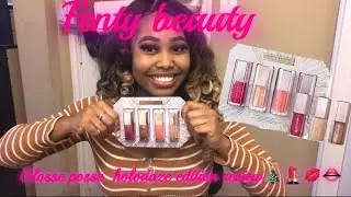 Fenty beauty by Rihanna Glosse Posse mini gloss bomb holodaze edition review!🎄💄💋👄