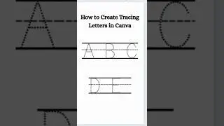 Create tracing letters in Canva / Canva tutorial / tracing worksheets