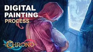 Digital Painting Process: Egg Tender card by BEIKI