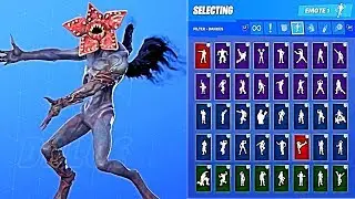 🔥 *NEW* Fortnite Demogorgon w/ Shadow Wings Skin Outfit Showcase with All Dances & Emotes